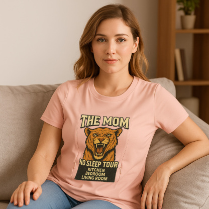 Soft Cotton Mama Tee | "Yes They're Real" Slogan | Side | brand