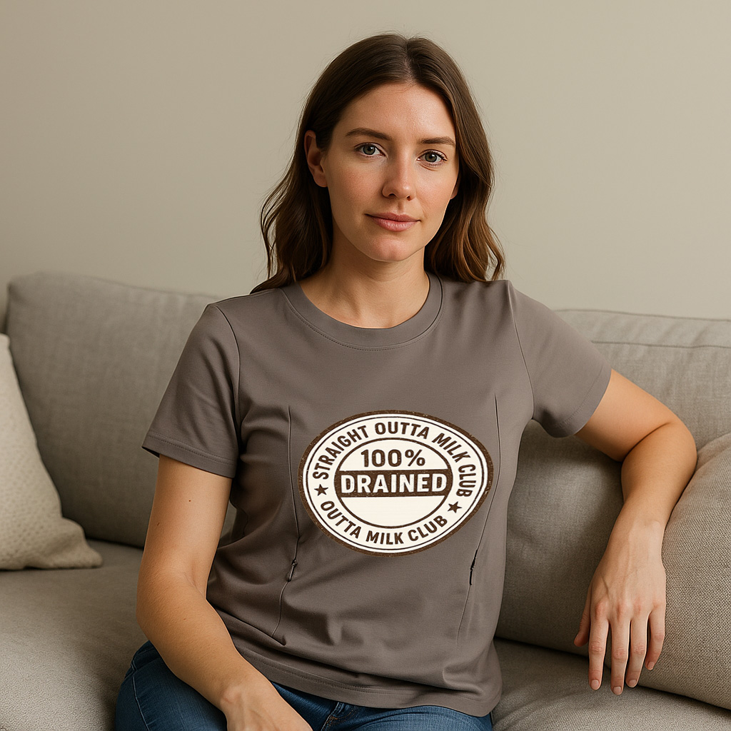 Totkeeps Nursing Wear | Straight Outta Milk Tee with Hi | brand