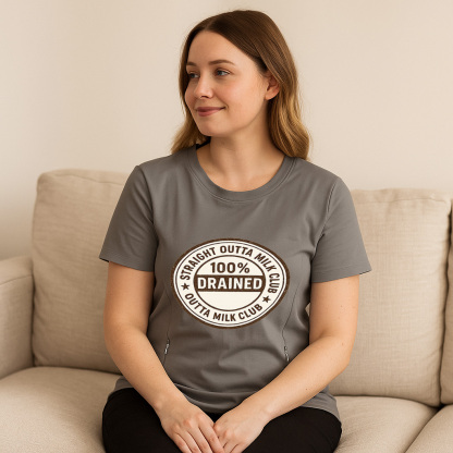 Totkeeps Nursing Wear | Straight Outta Milk Tee with Hi | brand