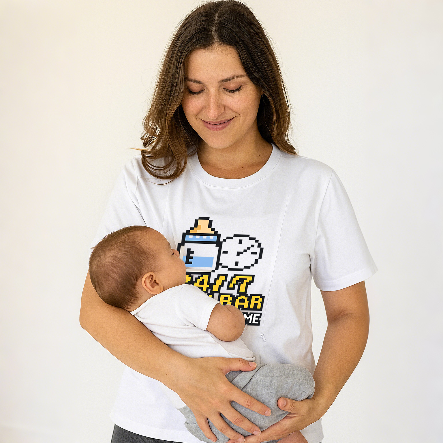 Funny Breastfeeding Tee with Side Zipper | 24/7 Milk Bar