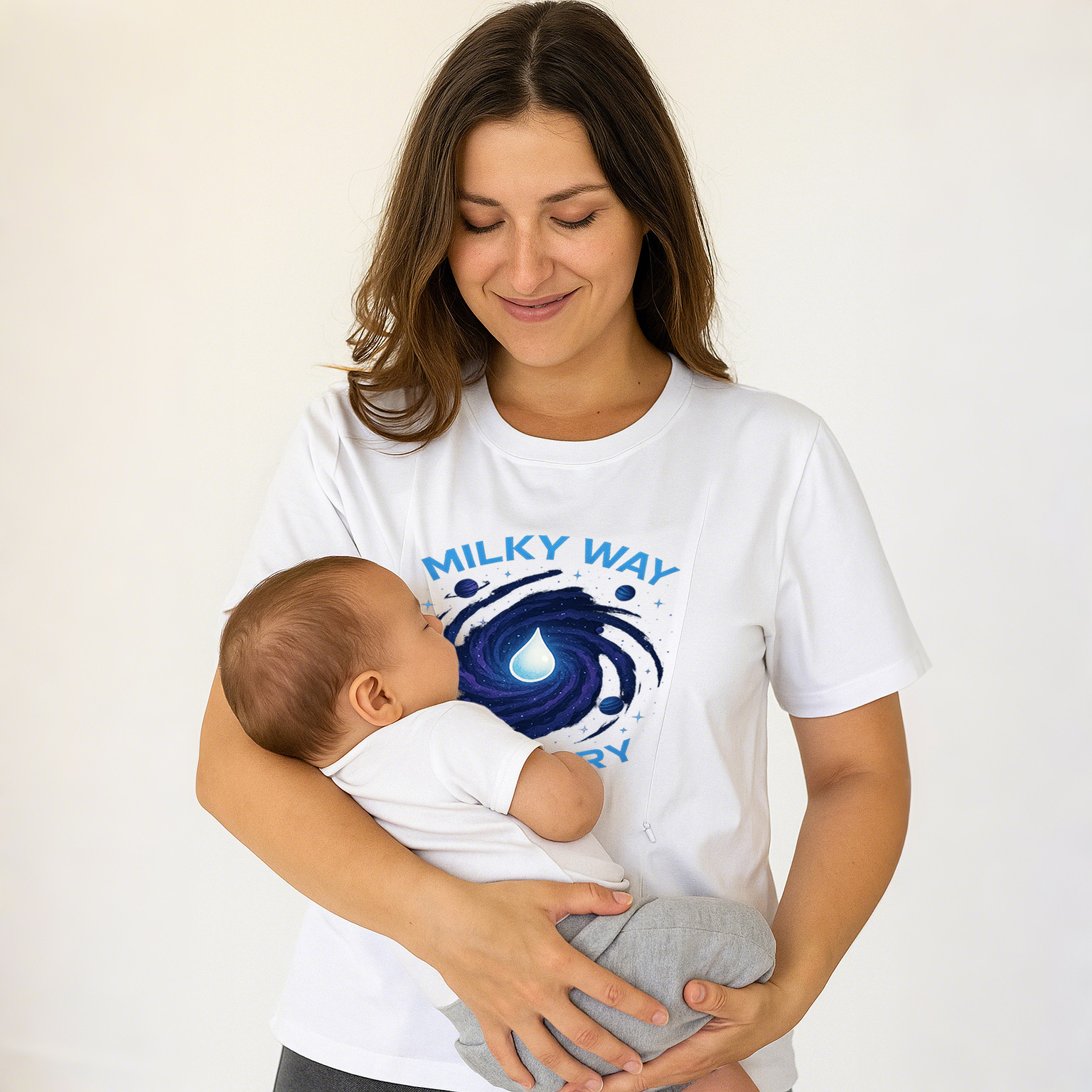 Empowering Breastfeeding Top | Superpower Slogan with S | brand