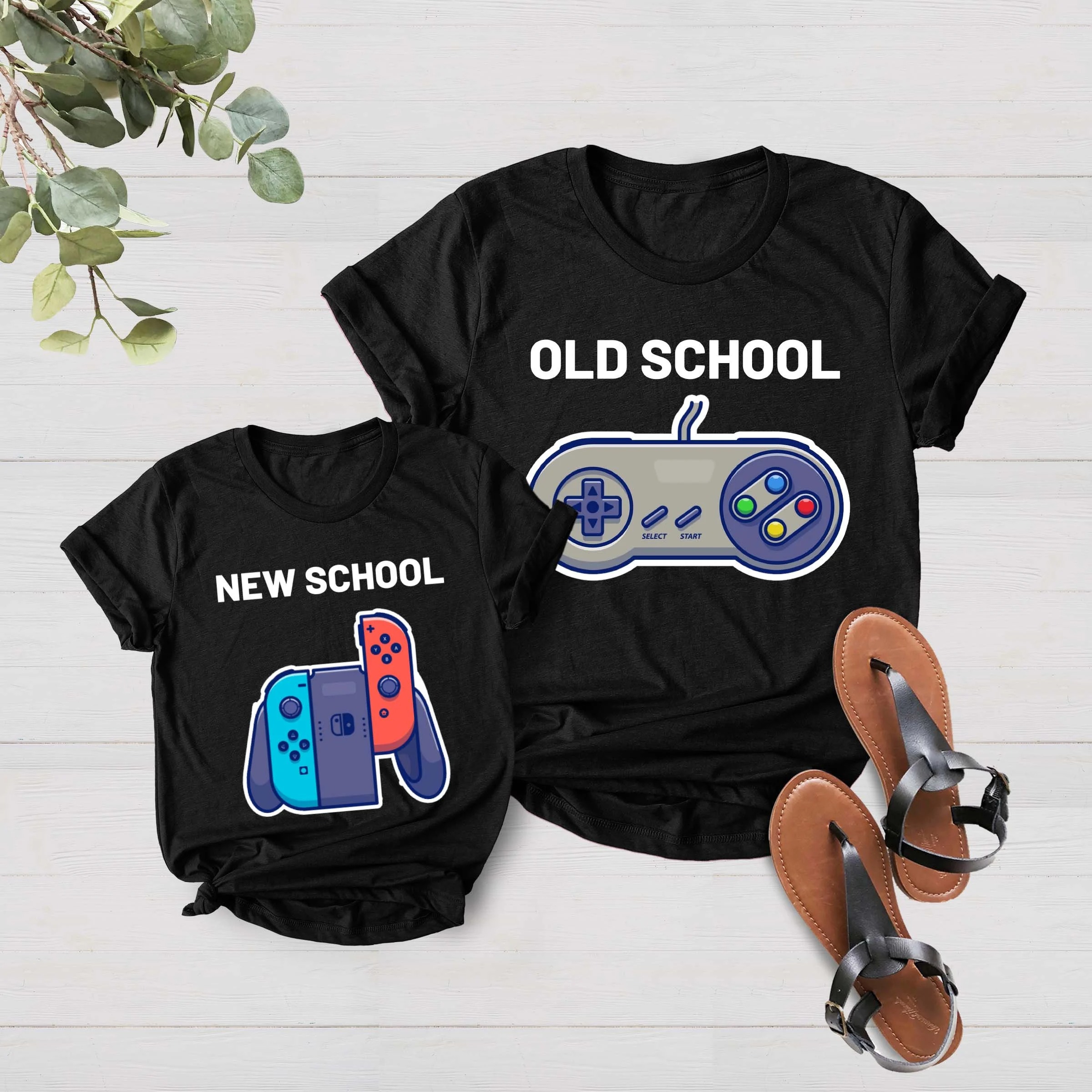 Father'S Day Family Matching T Shirt Old School New School fathers day gift