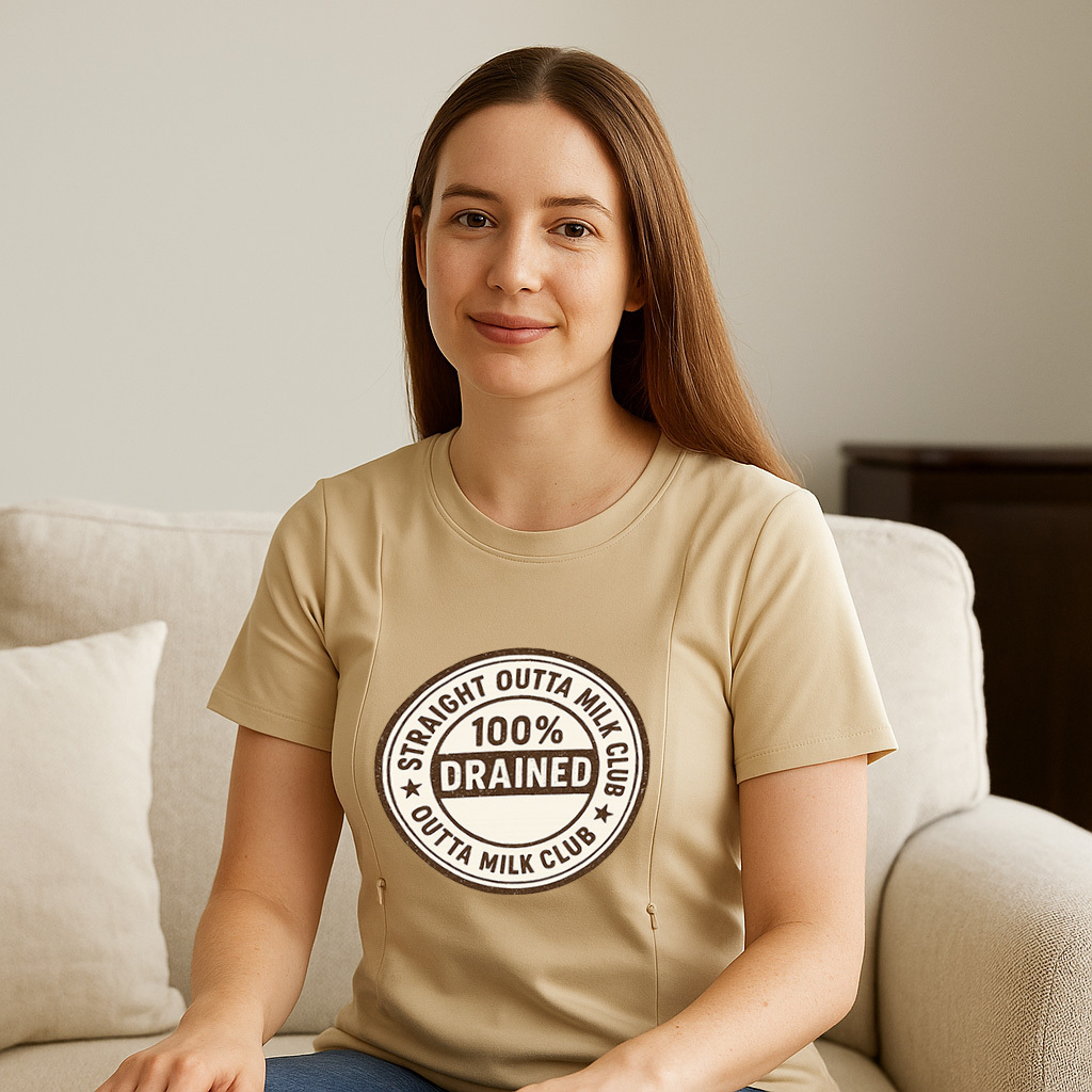 Totkeeps Nursing Wear | Straight Outta Milk Tee with Hi | brand