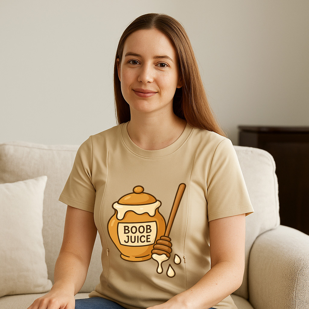 Cheeky Breastfeeding Tee with Side Zipper | Boob Juice  | brand