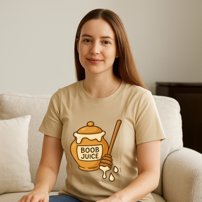 Cheeky Breastfeeding Tee with Side Zipper | Boob Juice  | brand