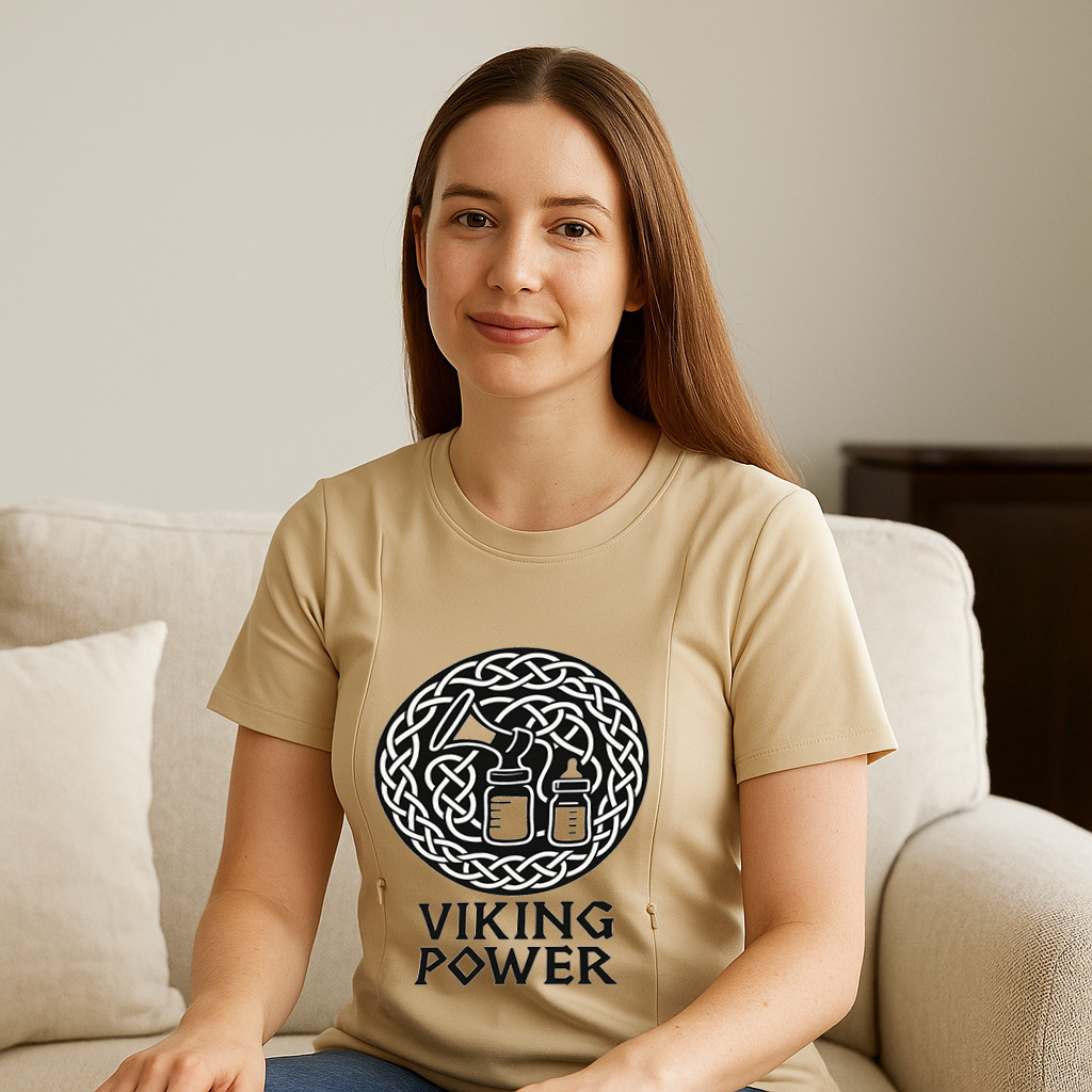 Empowering Pumping Tee | "Pump Like a Mother" with Side | brand