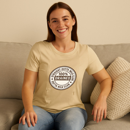 Totkeeps Nursing Wear | Straight Outta Milk Tee with Hi | brand