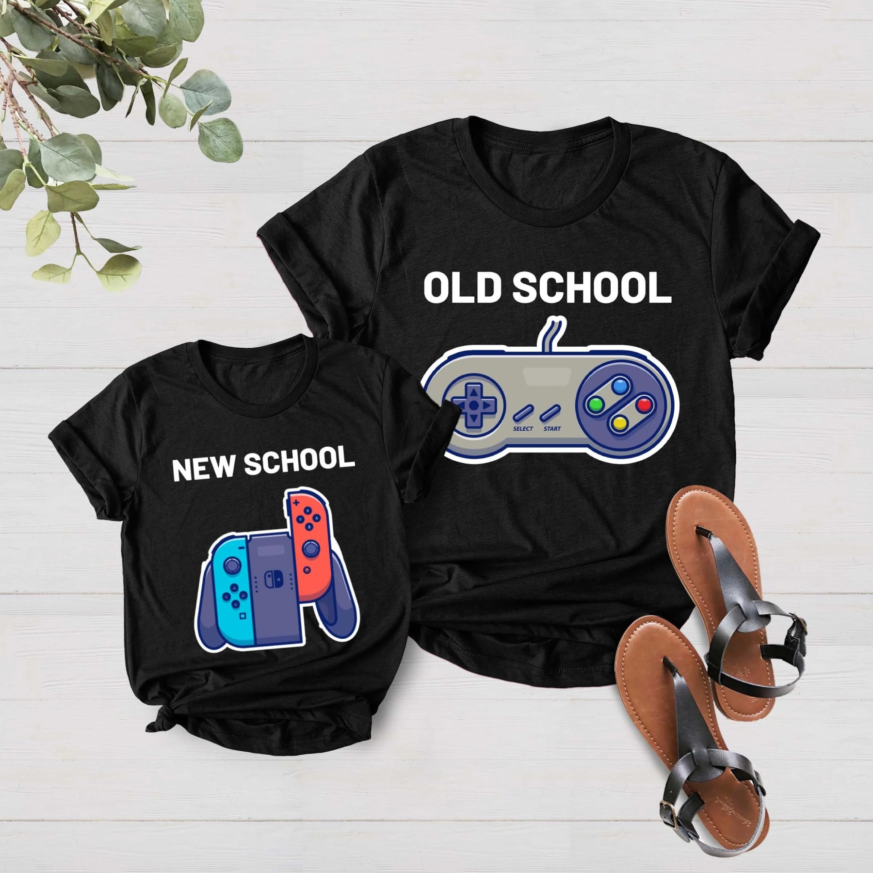 Father'S Day Family Matching T Shirt Old School New School fathers day gift