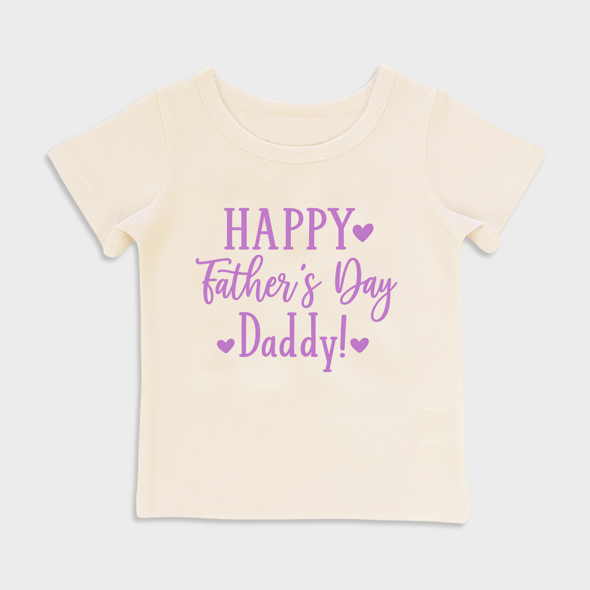 baby shirt - happy fathers day daddy purple kids t shirt toddler top beige in beige