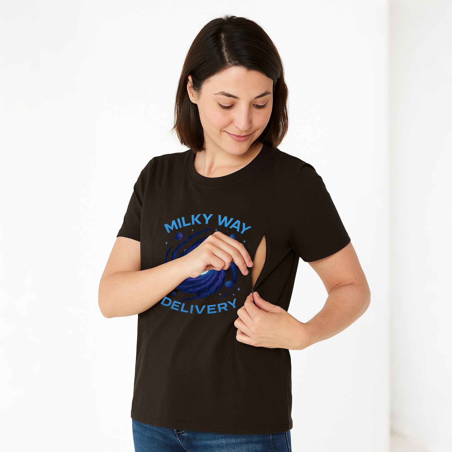 Empowering Breastfeeding Top | Superpower Slogan with S | brand
