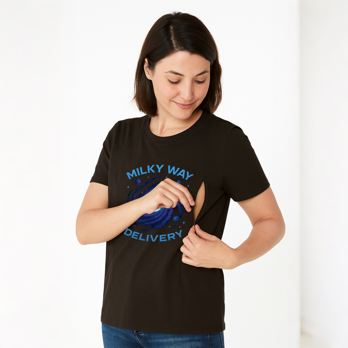 Empowering Breastfeeding Top | Superpower Slogan with S | brand