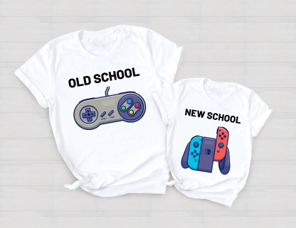 Father'S Day Family Matching T Shirt Old School New School fathers day gift