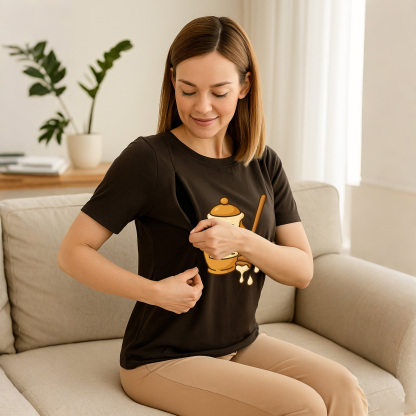 Cheeky Breastfeeding Tee with Side Zipper | Boob Juice  | brand