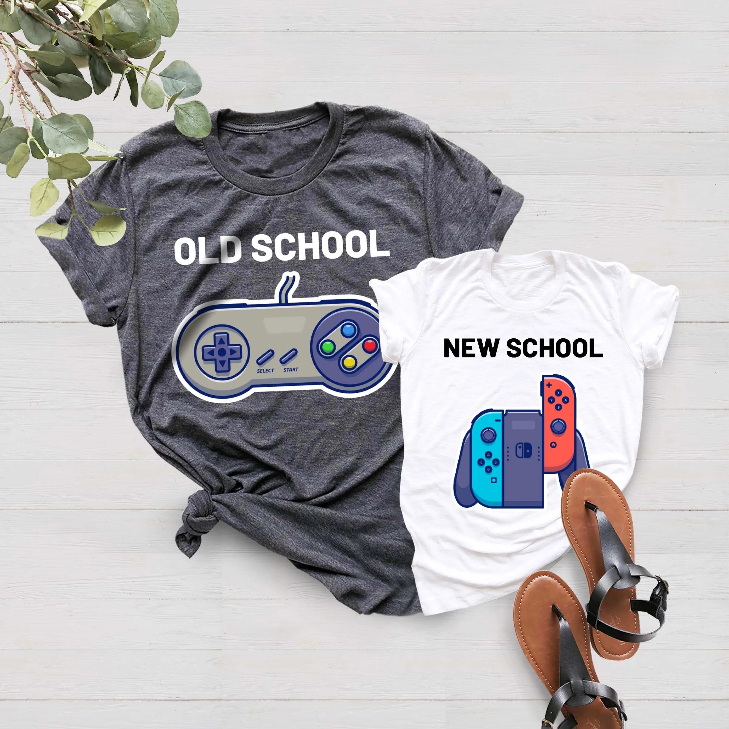 Father'S Day Family Matching T Shirt Old School New School fathers day gift