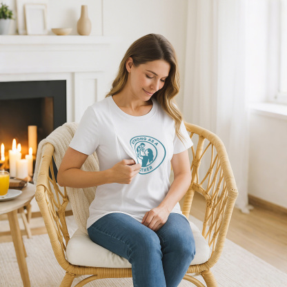 Soft Cotton Strong as a Mother Tee | Discreet Zippers f | brand