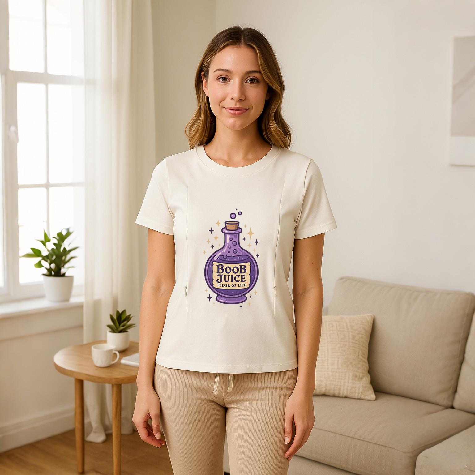 Nursing T-Shirt for Moms | Fun Boob Juice Graphic | Ult | brand