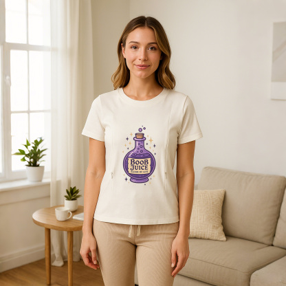 Nursing T-Shirt for Moms | Fun Boob Juice Graphic | Ult | brand