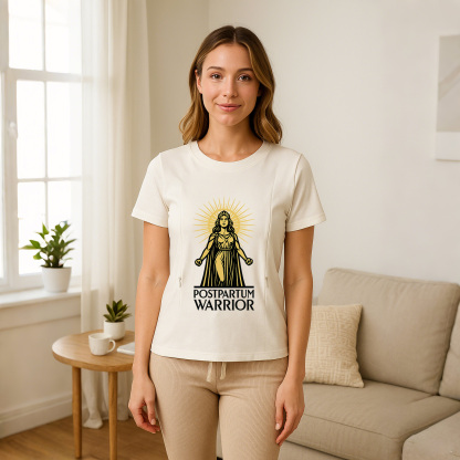Soft Cotton Breastfeeding Shirt | Postpartum Warrior |  | brand
