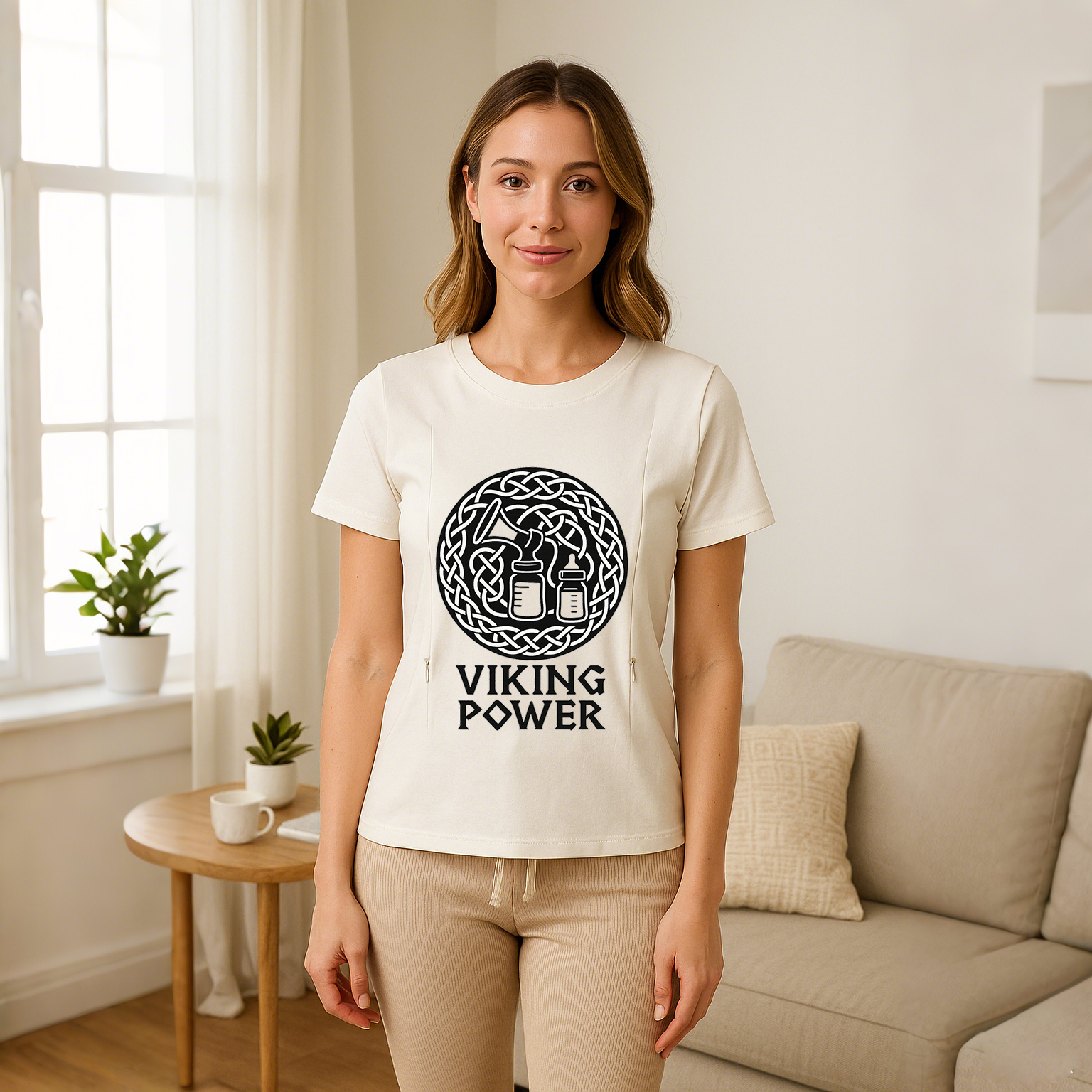 Empowering Pumping Tee | "Pump Like a Mother" with Side | brand