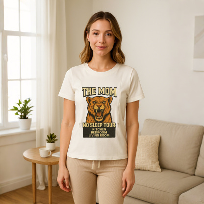 Soft Cotton Mama Tee | "Yes They're Real" Slogan | Side | brand