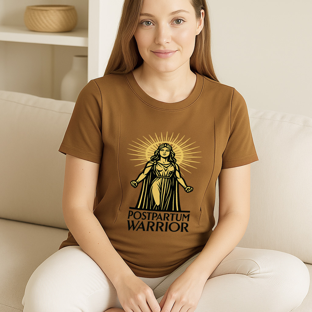Soft Cotton Breastfeeding Shirt | Postpartum Warrior |  | brand
