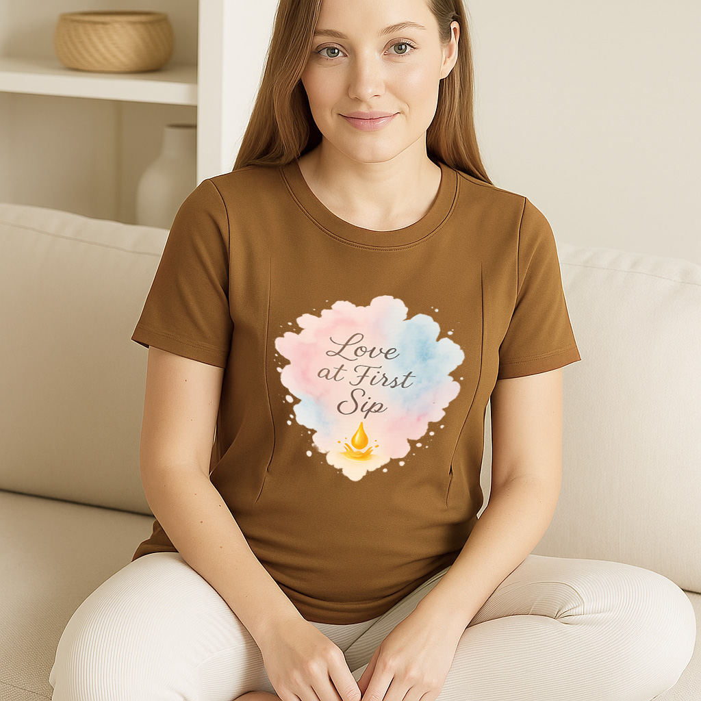 Totkeeps "Love at First Sip" Nursing Shirt | Soft Cotto | brand