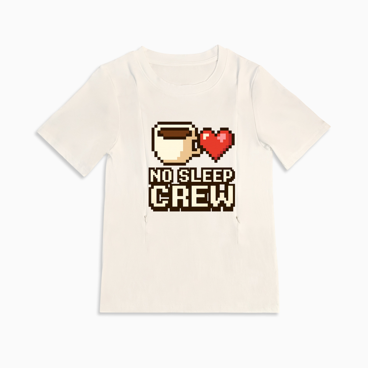 totkeeps Nursing Wear | The "No Sleep Crew" Zipper Tee | brand
