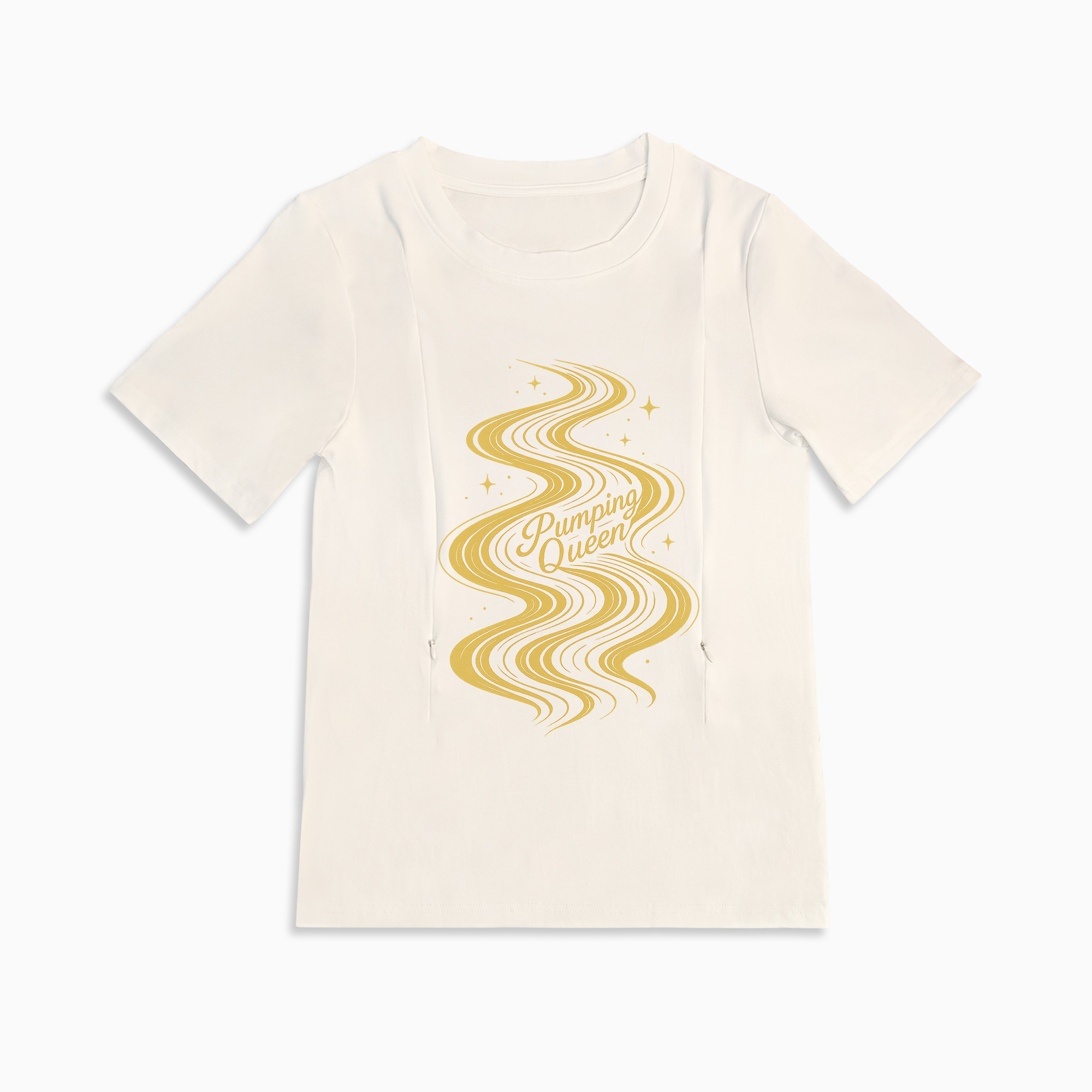 totkeeps Nursing Wear | The "Pumping Queen" Zipper Tee for Moms