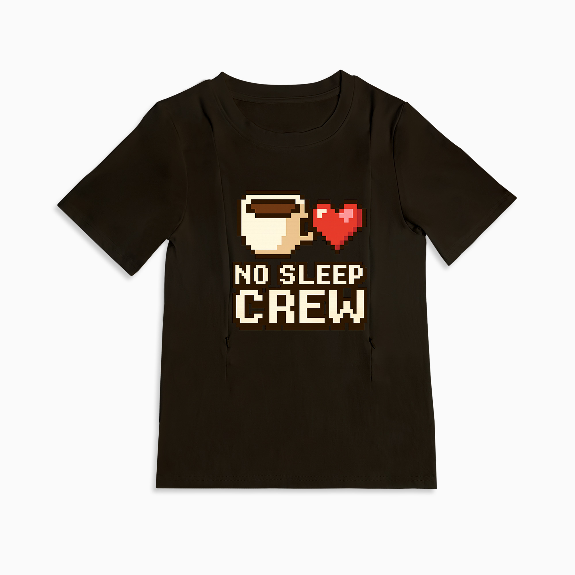 totkeeps Nursing Wear | The "No Sleep Crew" Zipper Tee for Moms