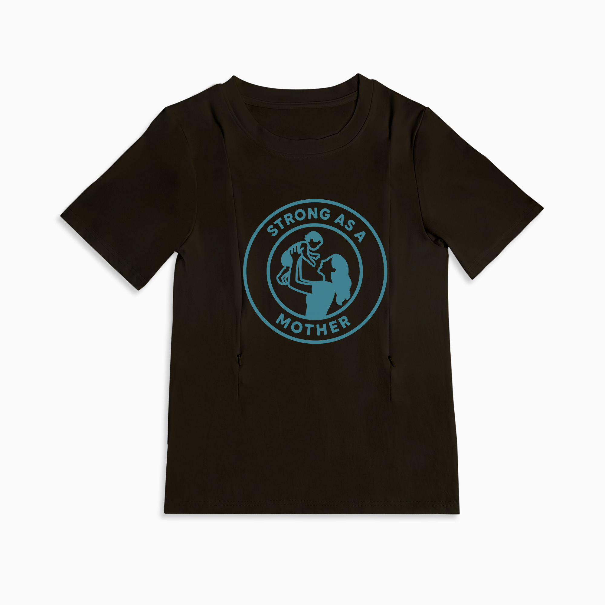 Soft Cotton Strong as a Mother Tee | Discreet Zippers for Nursing