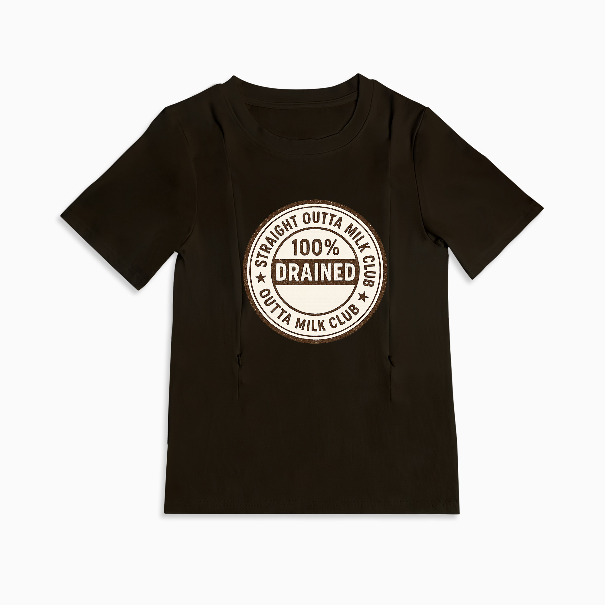 Totkeeps Nursing Wear | Straight Outta Milk Tee with Hidden Zippers