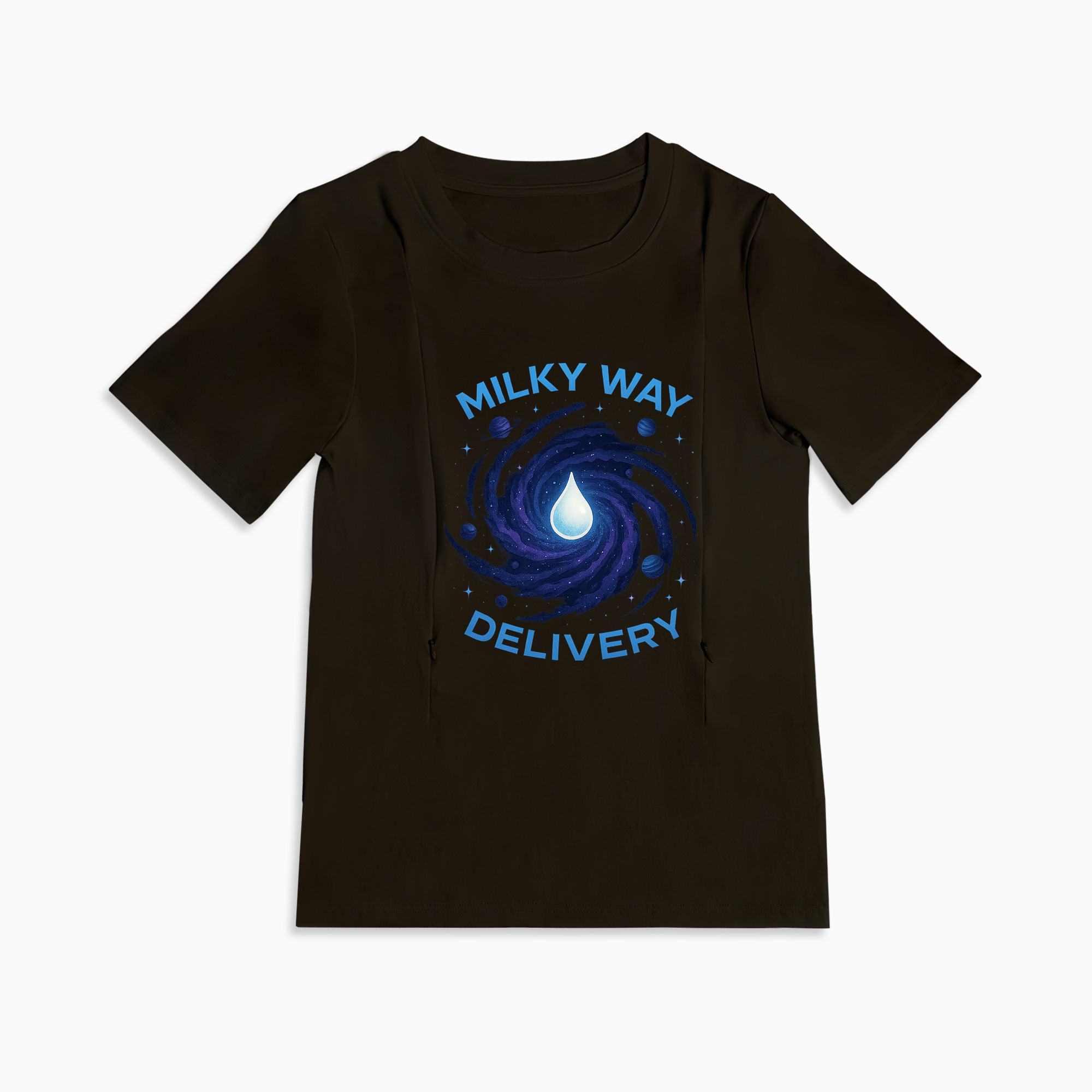 Empowering Breastfeeding Top | Superpower Slogan with Side Zippers