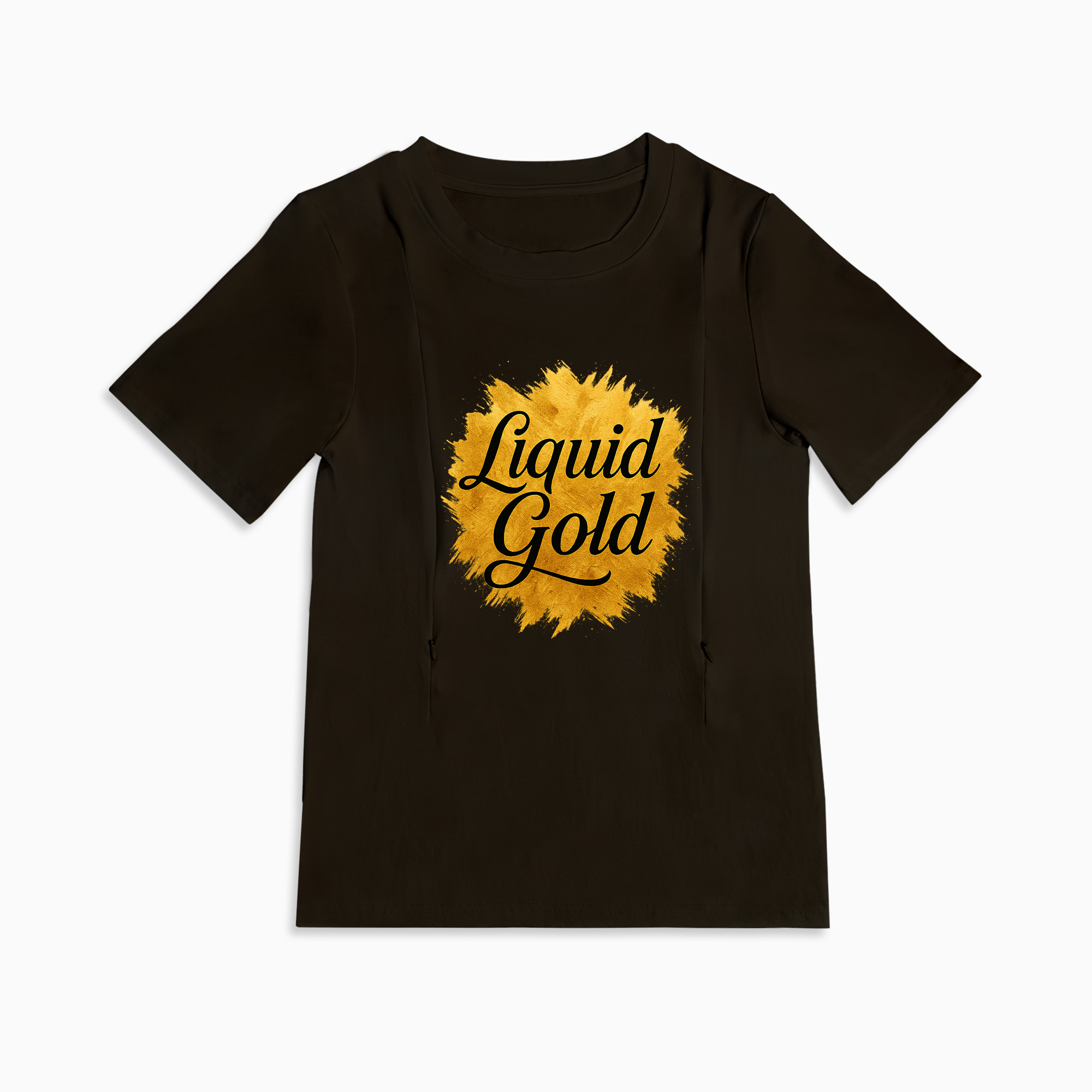 Cotton Breastfeeding Top With Zippers | "liquid Gold" | Totkeeps