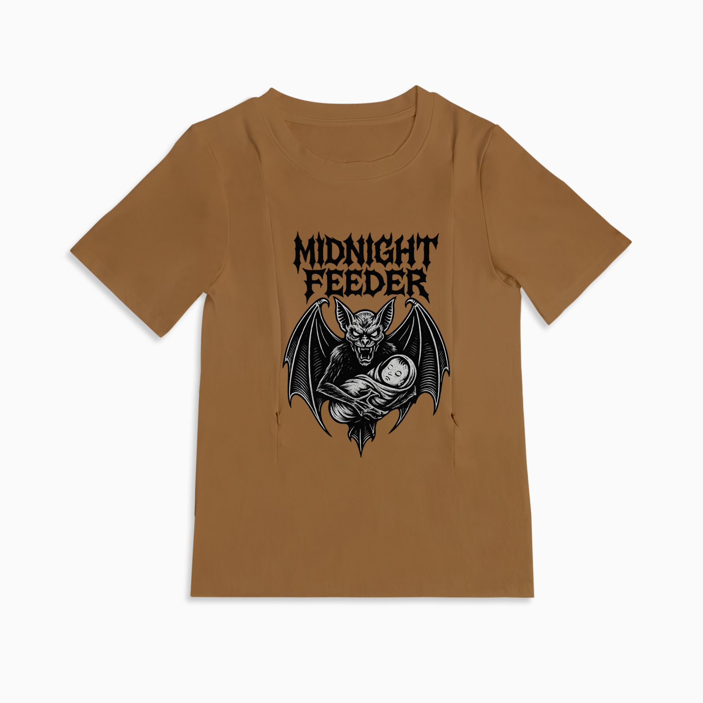 "Breastfeeding Mama" T-Shirt | Functional Zipper for Easy Breastfeeding