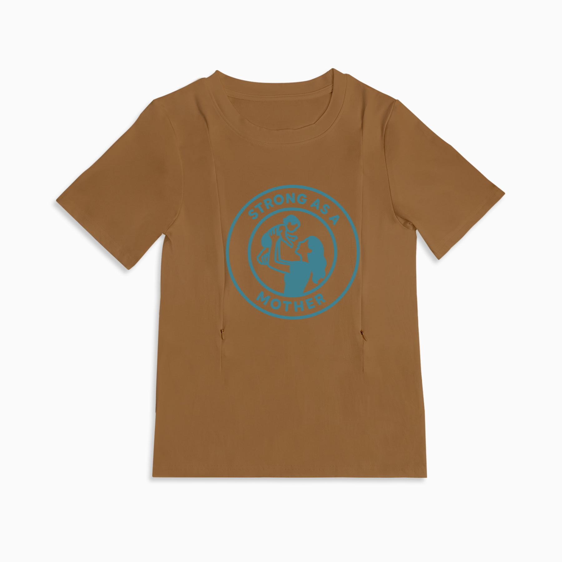 Soft Cotton Strong as a Mother Tee | Discreet Zippers for Nursing