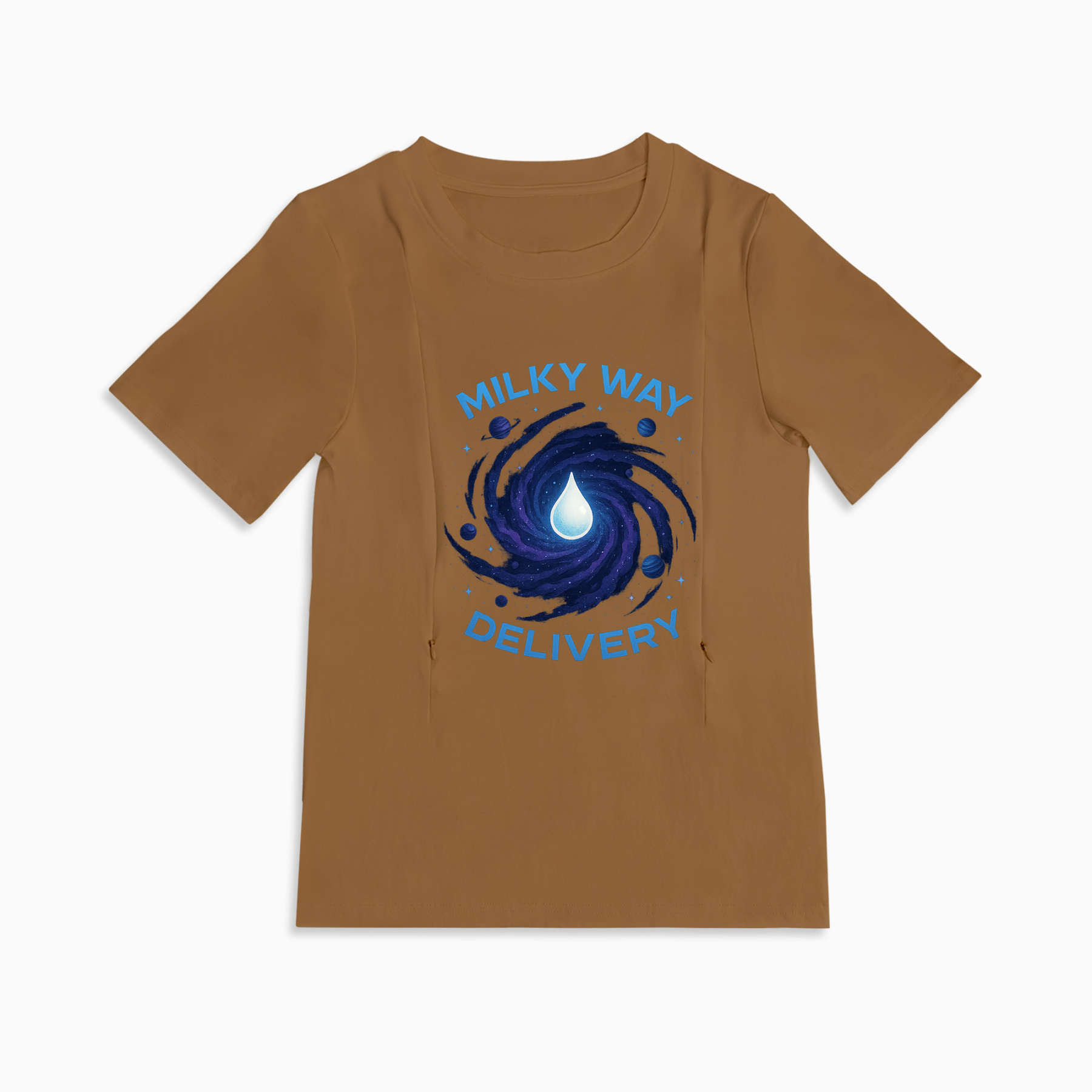 Empowering Breastfeeding Top | Superpower Slogan with Side Zippers