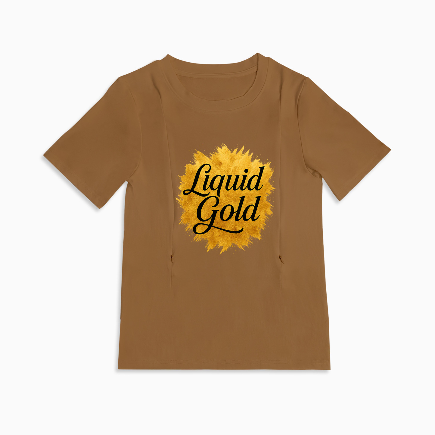 Cotton Breastfeeding Top With Zippers | "liquid Gold" | Totkeeps