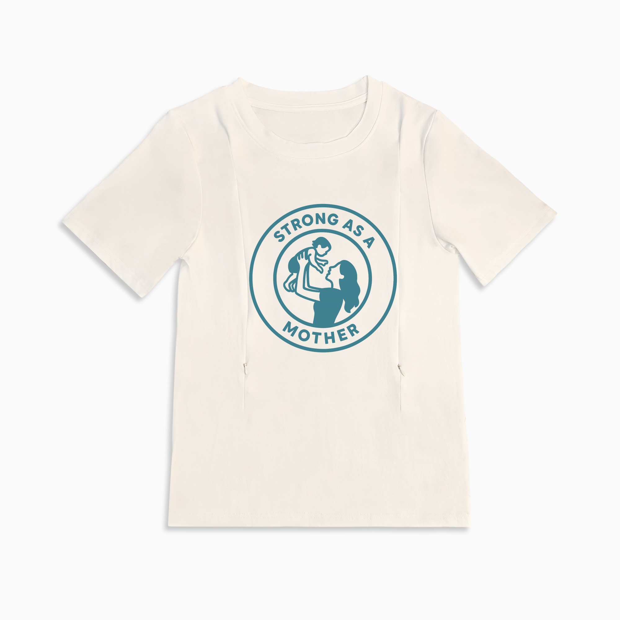 Soft Cotton Strong as a Mother Tee | Discreet Zippers for Nursing