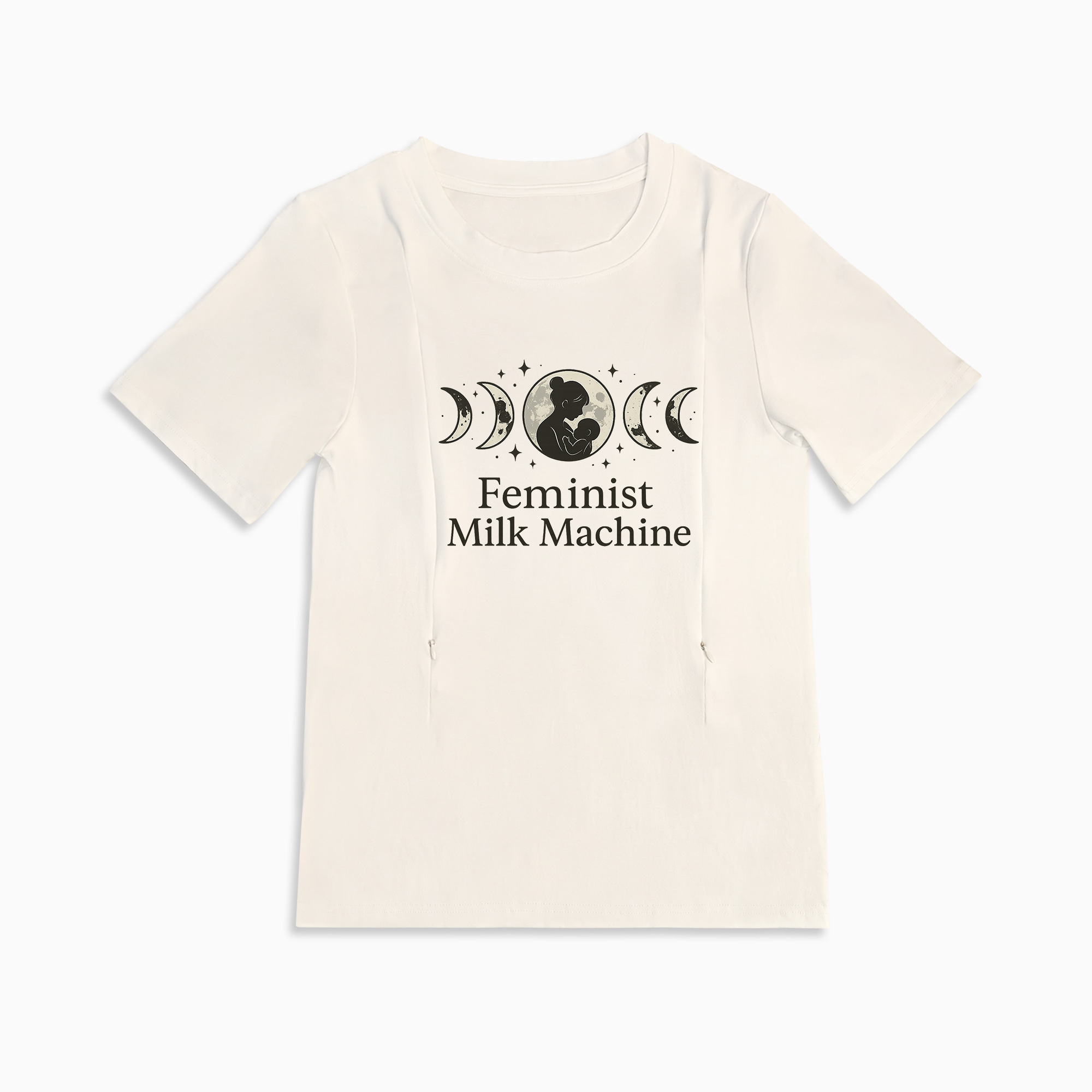Postpartum Wardrobe Essential | Feminist Milk Machine Zipper Nursing Top