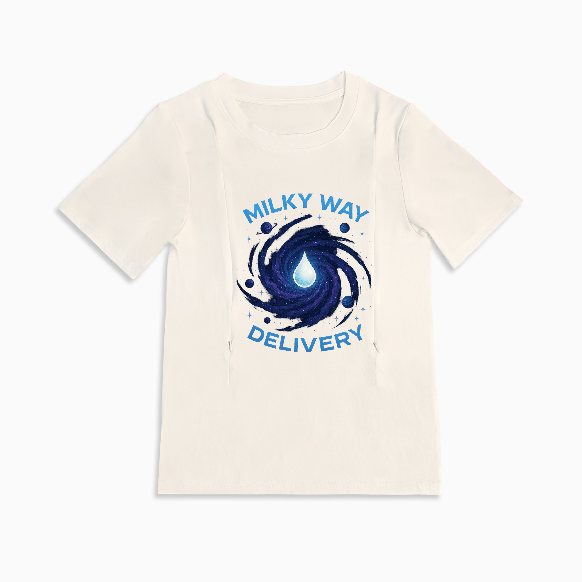 Empowering Breastfeeding Top | Superpower Slogan with Side Zippers