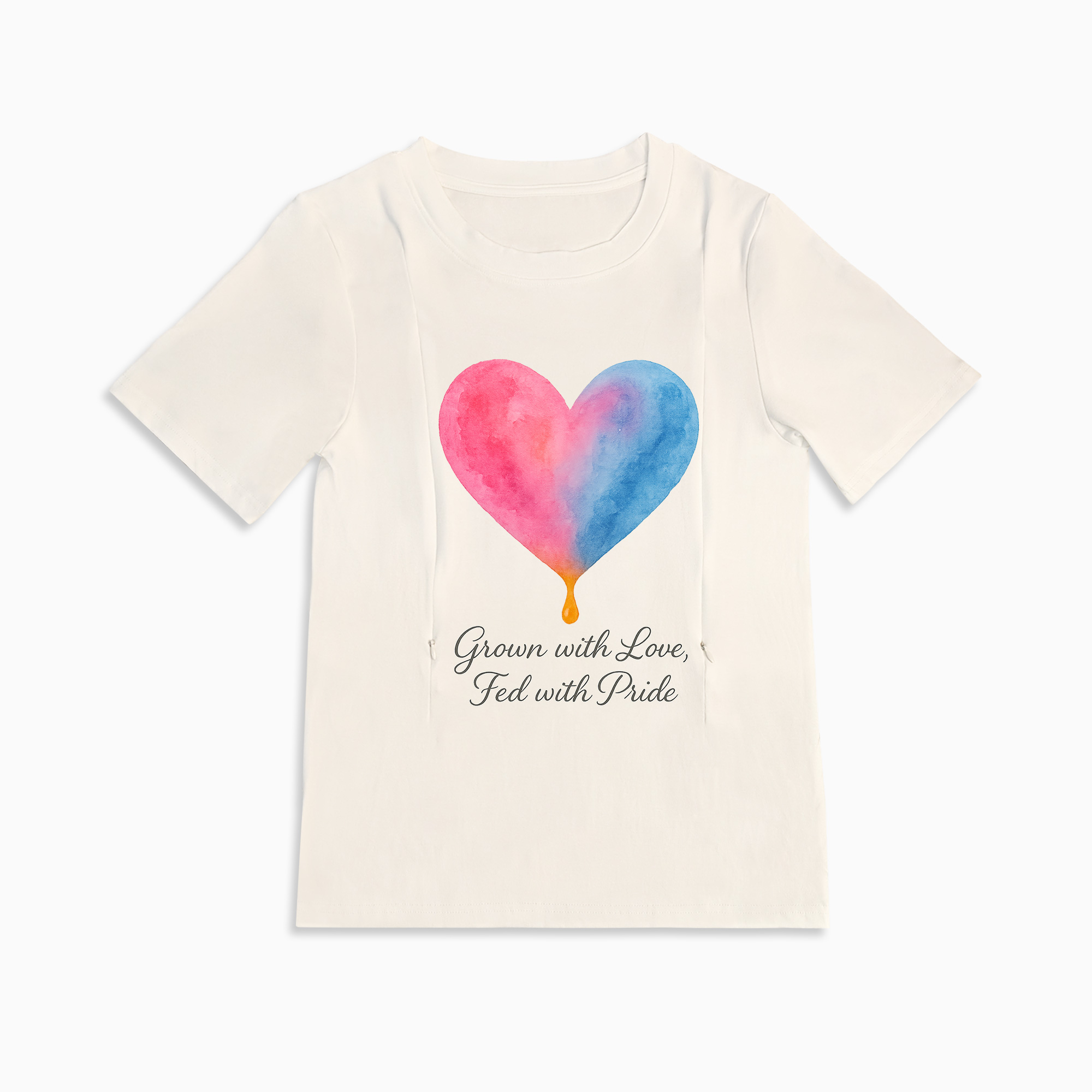 Totkeeps "Fed with Pride" Nursing Shirt | Soft Cotton & Discreet Zips