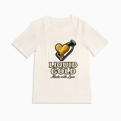 Soft Cotton Mama Tee | "Snacks Made with Love" | Side Zip Nursing