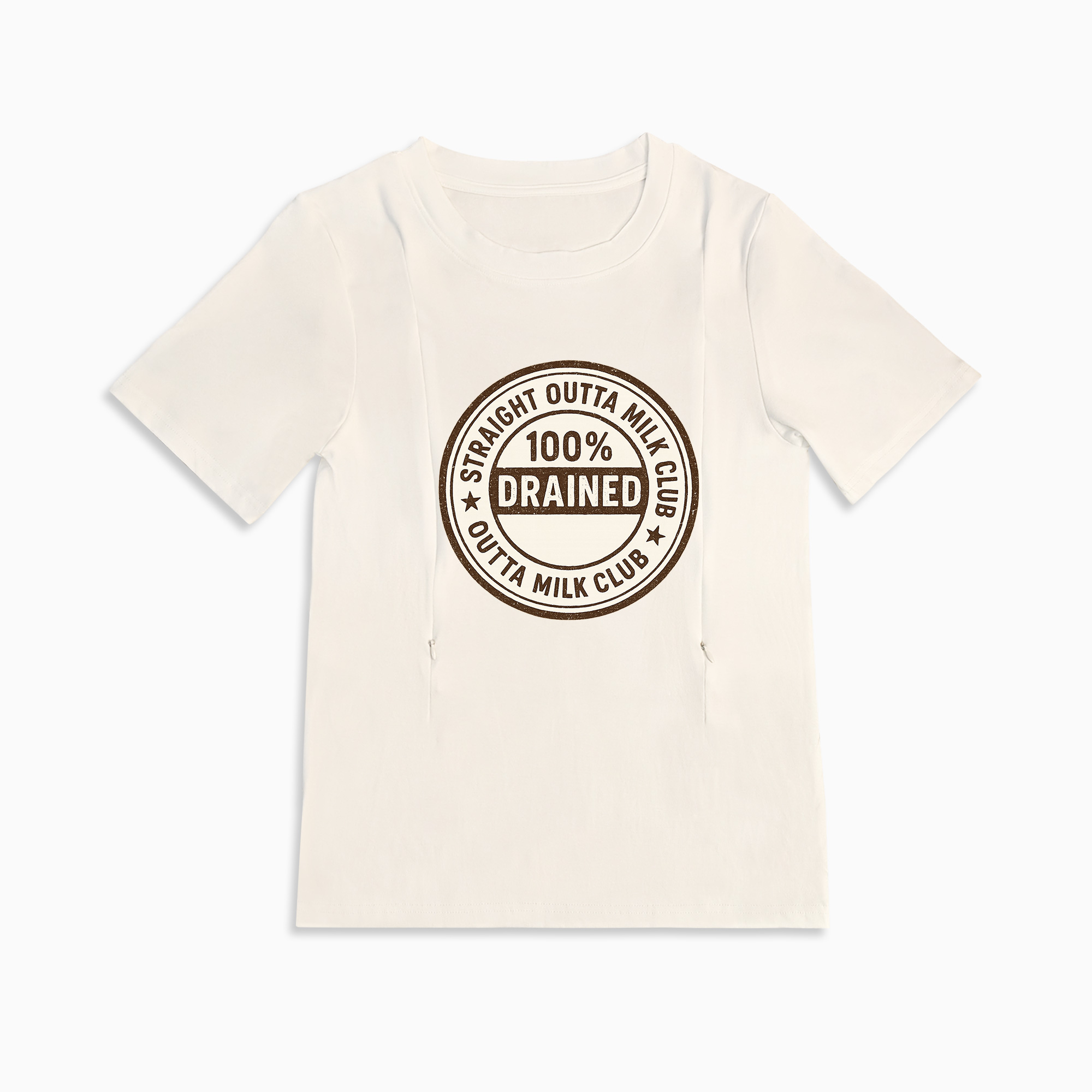 Totkeeps Nursing Wear | Straight Outta Milk Tee with Hidden Zippers