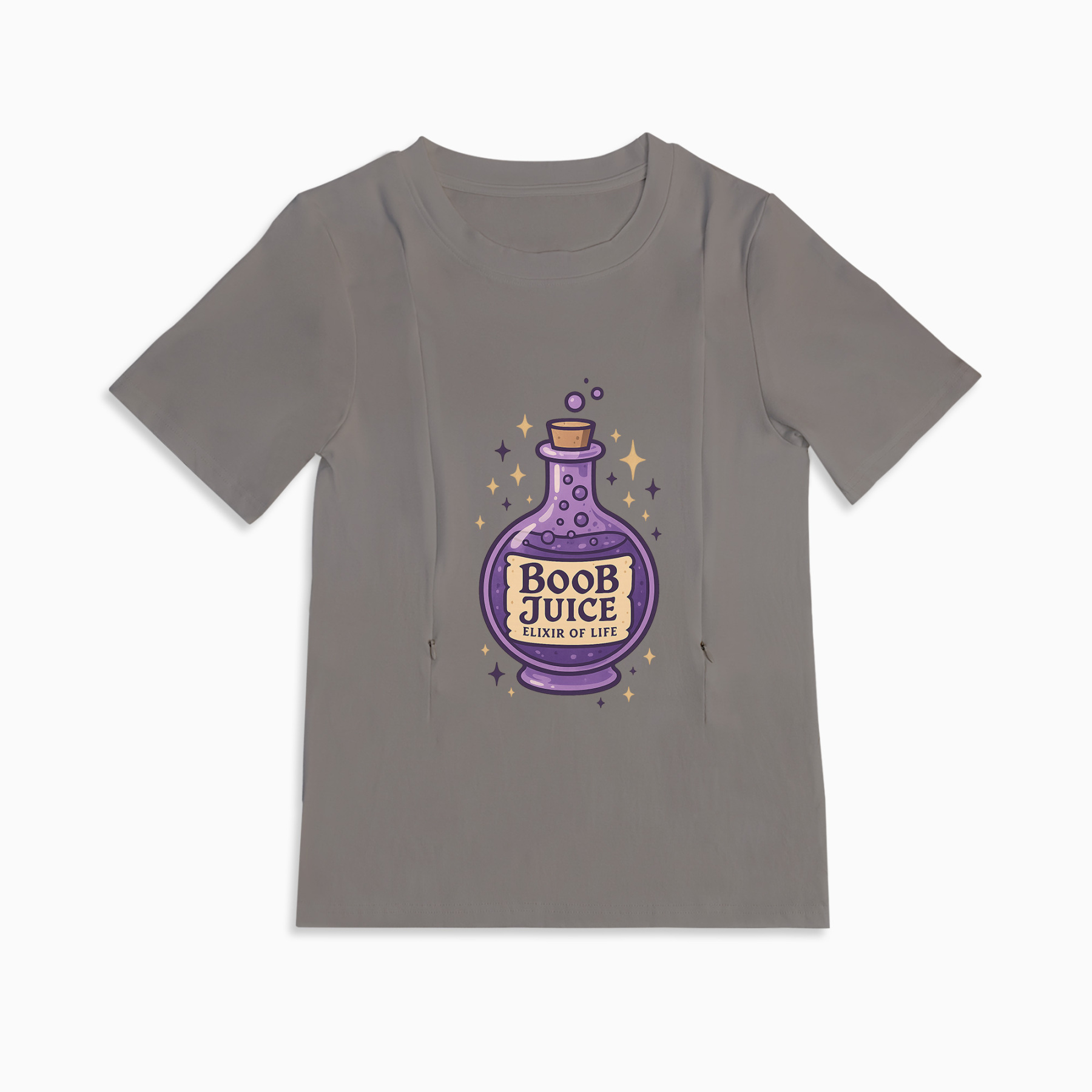 Nursing T-Shirt for Moms | Fun Boob Juice Graphic | Ultra-Soft Cotton