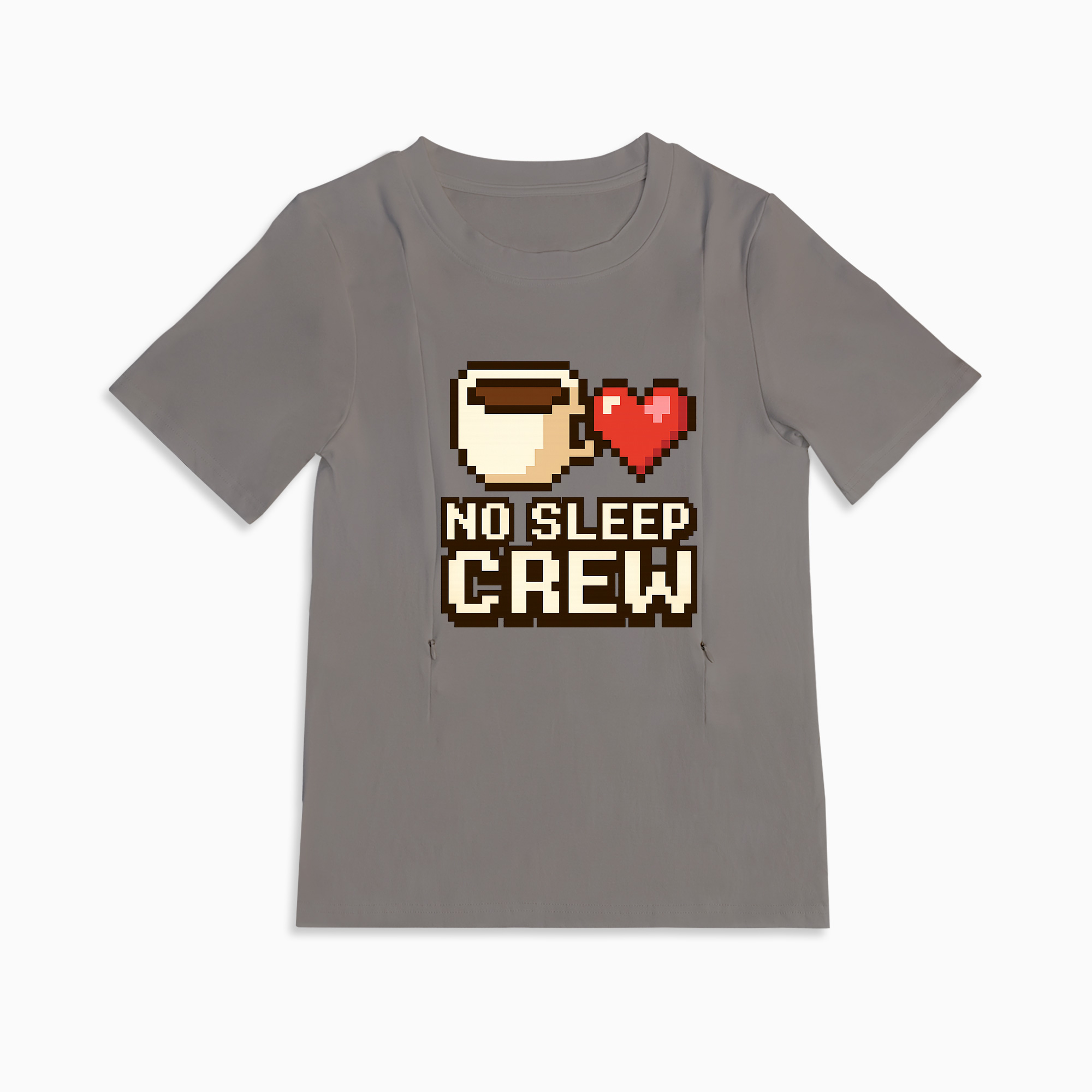 totkeeps Nursing Wear | The "No Sleep Crew" Zipper Tee for Moms