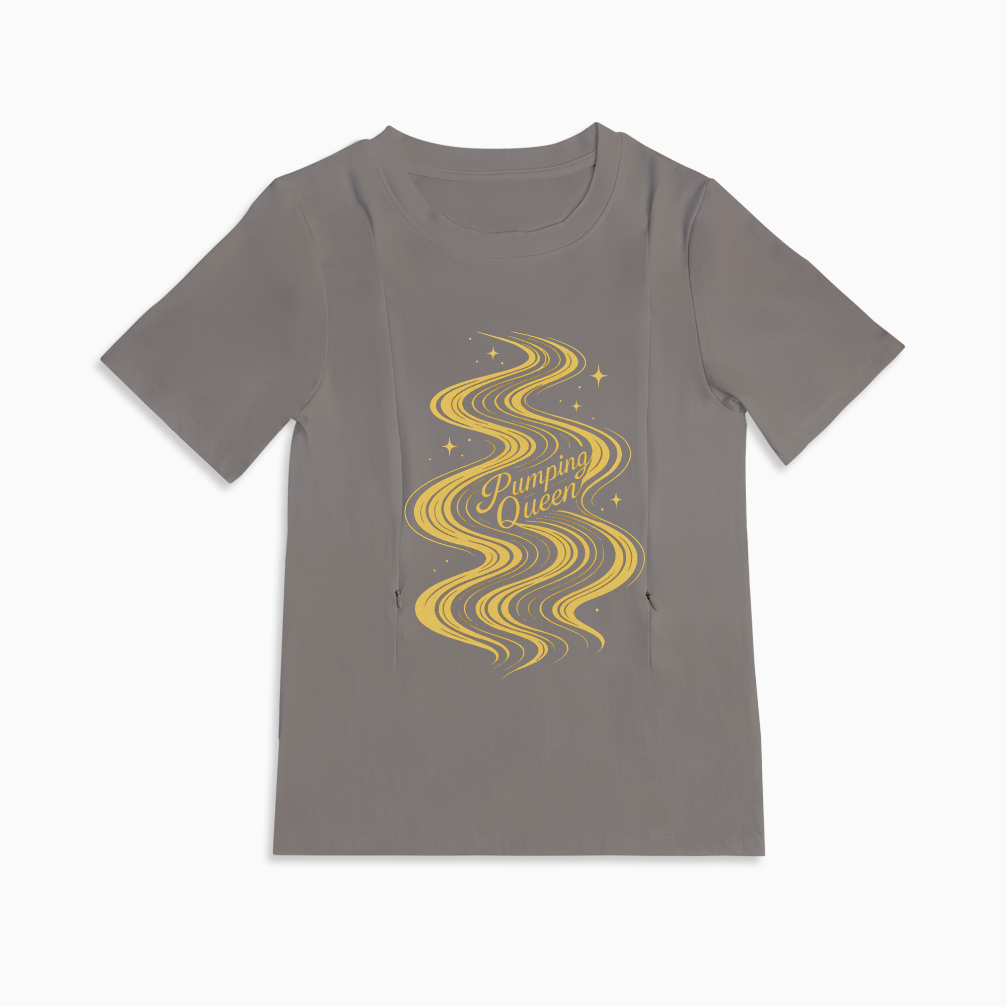 totkeeps Nursing Wear | The "Pumping Queen" Zipper Tee for Moms