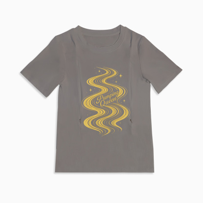 totkeeps Nursing Wear | The "Pumping Queen" Zipper Tee for Moms