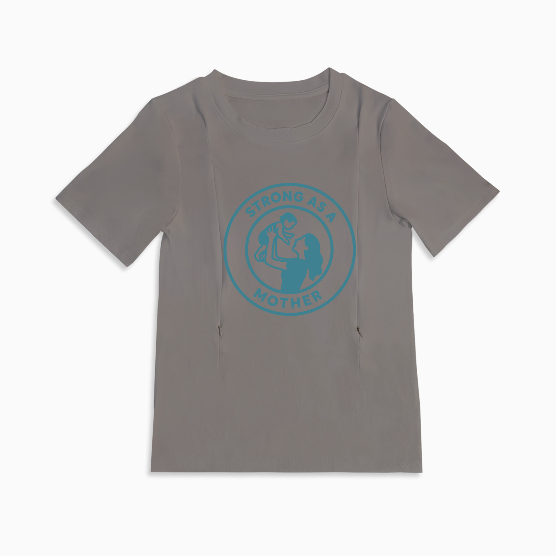 Soft Cotton Strong as a Mother Tee | Discreet Zippers for Nursing