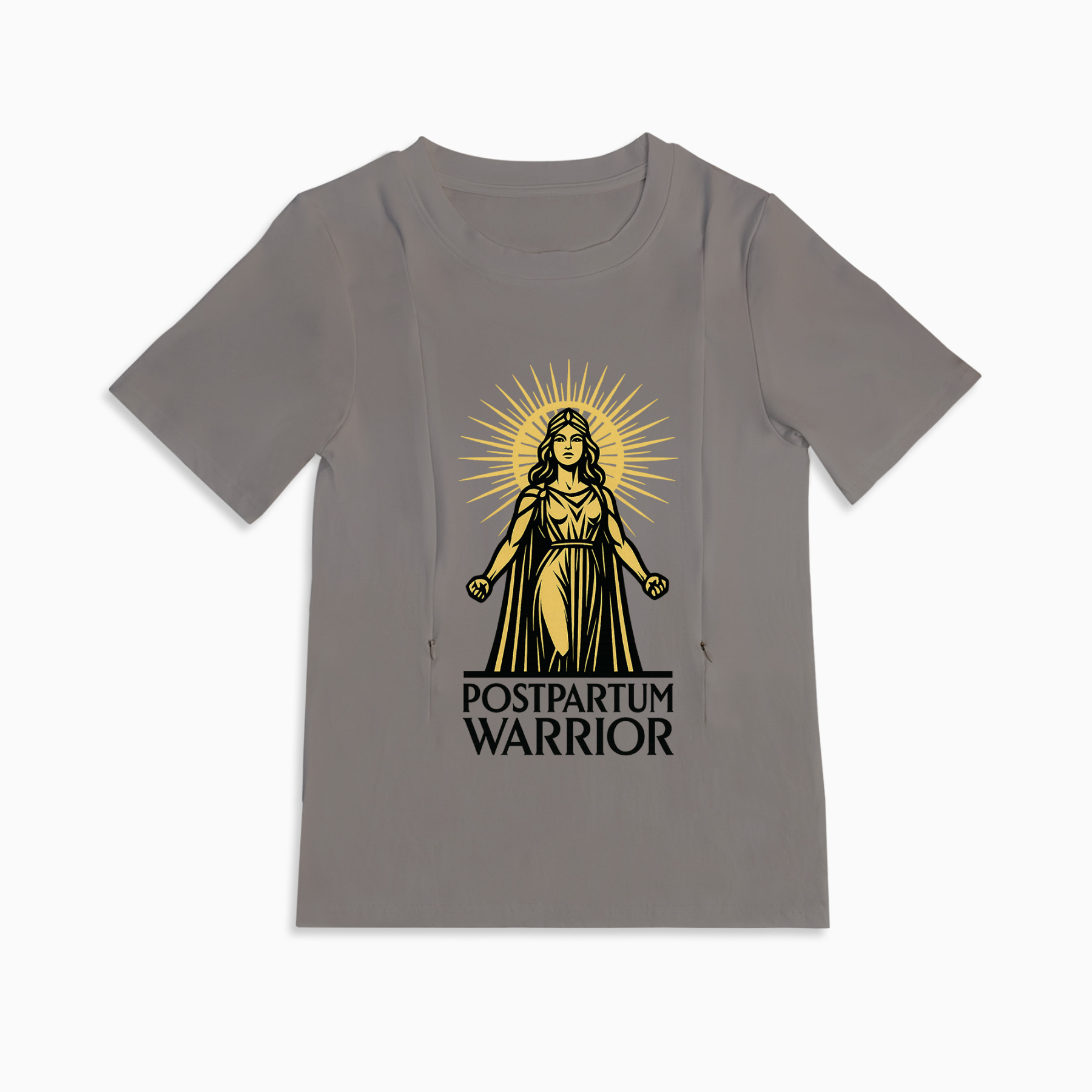 Soft Cotton Breastfeeding Shirt | Postpartum Warrior | totkeeps