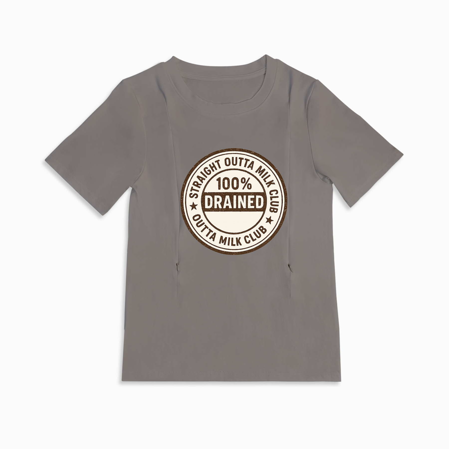 Totkeeps Nursing Wear | Straight Outta Milk Tee with Hidden Zippers